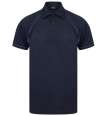 LV372 Kids Piped Performance Polo Navy / Royal Blue colour image